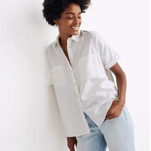 Madewell White 100% Cotton Courier Button Up Shirt XS